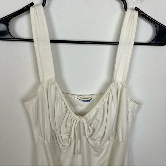 Reformation Nina Ruched Bodysuit in White Large - Picture 3 of 12